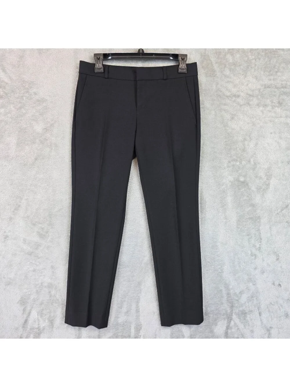 Banana Republic Ryan Dress Pants Womens 2 Petite Black Twill Stretch Work Office - Picture 1 of 13